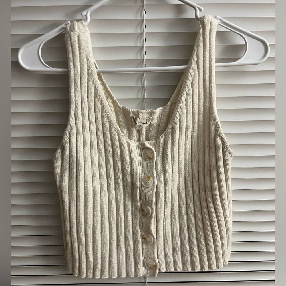 Sweater Tank Button Detail